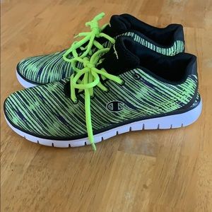 Champion Lime and Black Running Sneakers